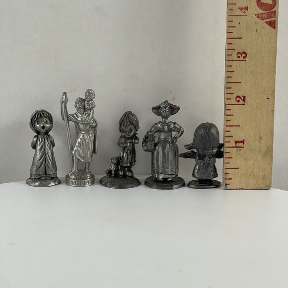 Vintage Pewter Figurines Lot Of 5 - Picture 6 of 7